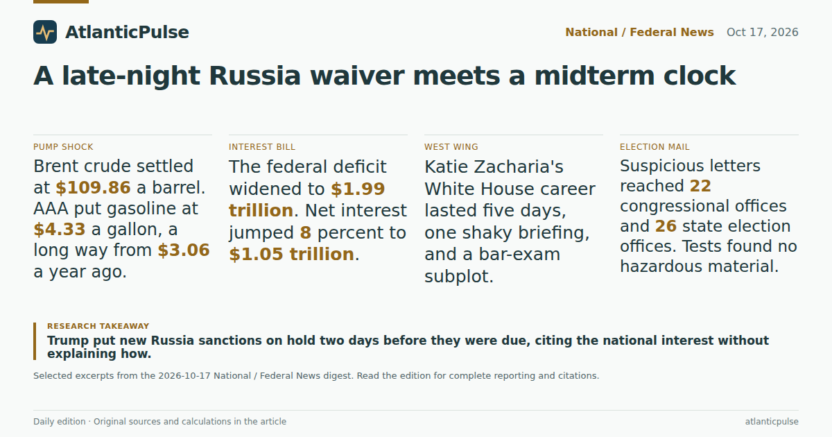 Editorial artwork: A Late-Night Waiver Meets a Midterm Clock