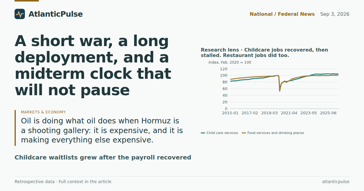 A short war, a long deployment, and a midterm clock that will not pause