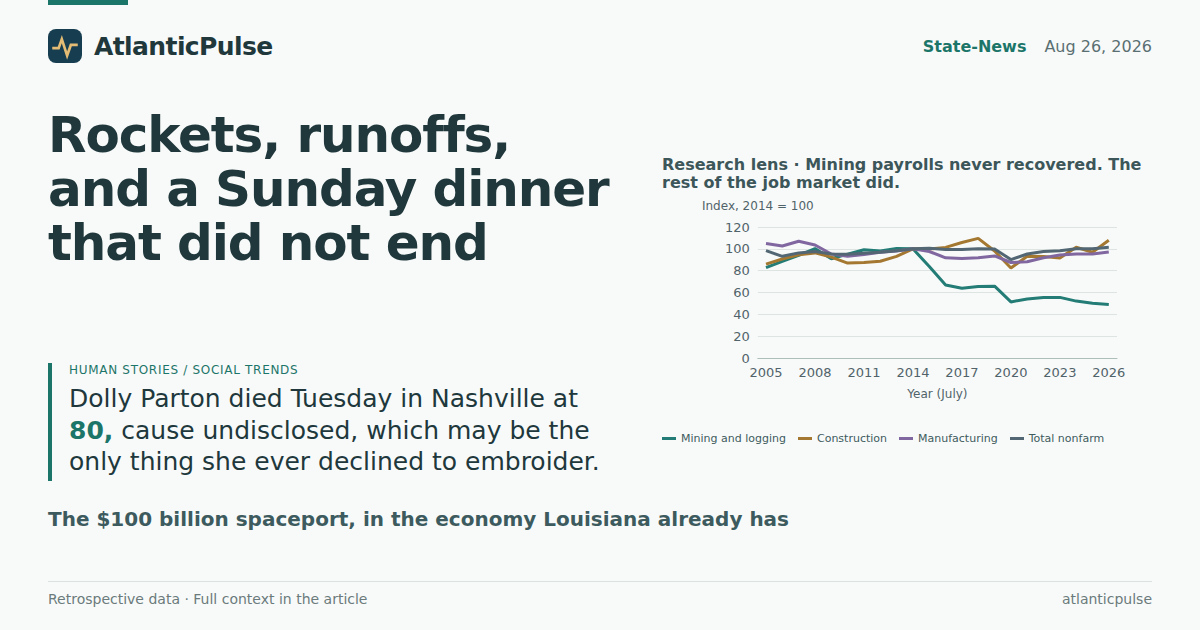 Rockets, runoffs, and a Sunday dinner that did not end
